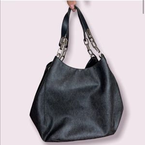 Michael Kors black shoulder bag silver hardware